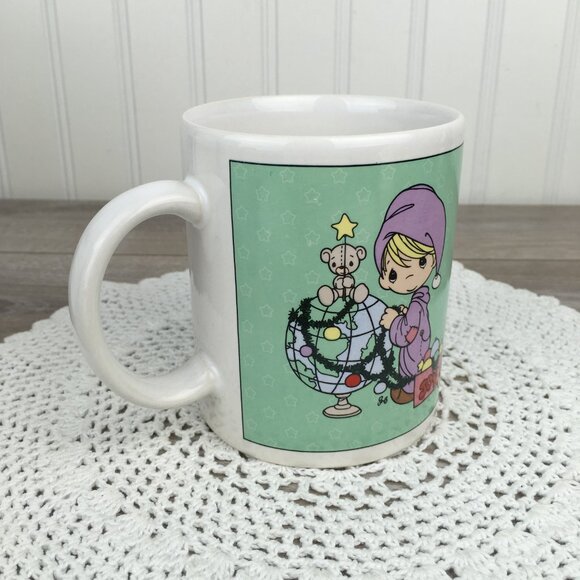Precious Moments Ceramic Christmas Mug, Vintage 1996 Enesco - Picture 3 of 10